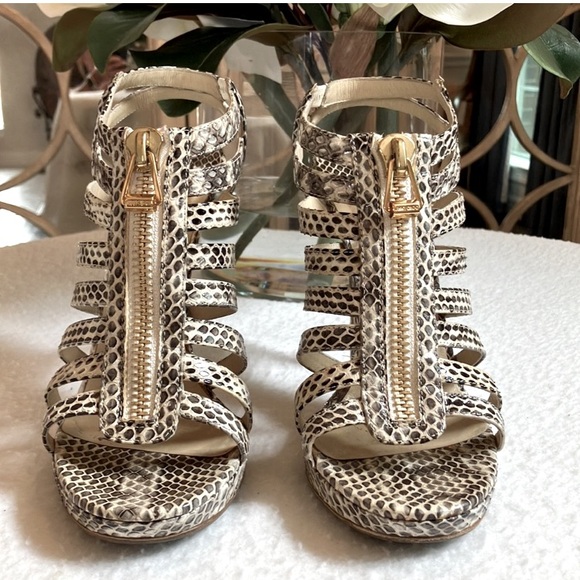 Jimmy Choo Glenys Snakeskin Heels - Picture 5 of 12
